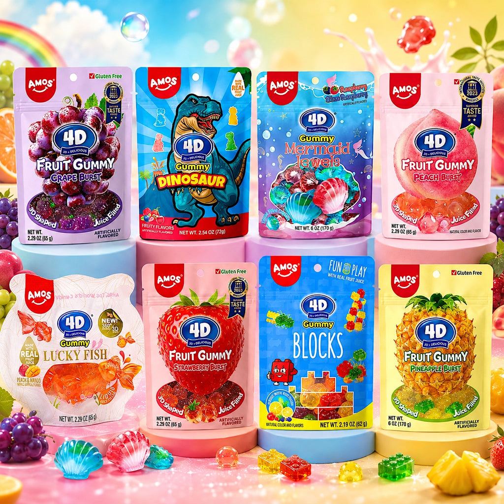 Amos 4D Gummy Candy 6oz Bags